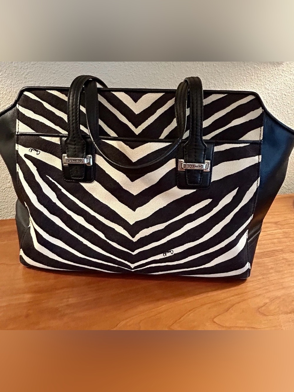 Coach Zebra-Print Taylor Tote